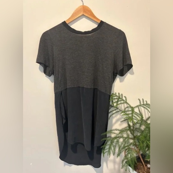 Aritzia - Wilfred Capucine Top With Silk Heather Grey/Black - Picture 2 of 5
